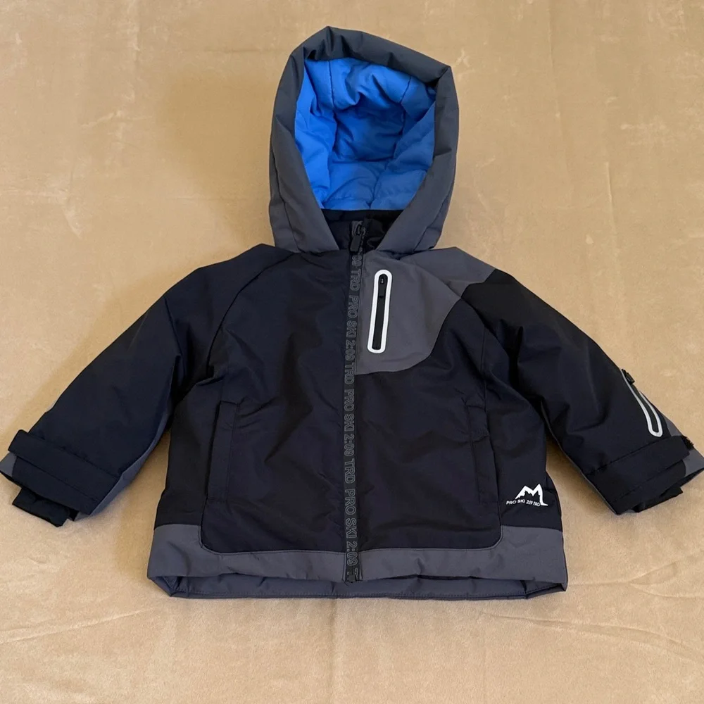 Zara Ski Hooded Black Ski Jacket